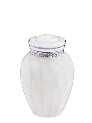 Vase blanc perlé