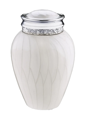Vase moyen blanc perlé
