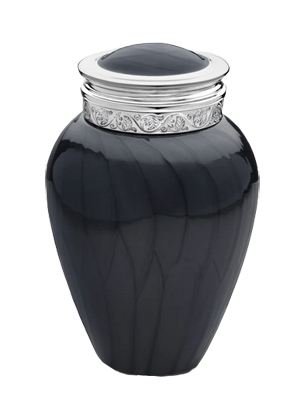 Vase moyen noir perlé