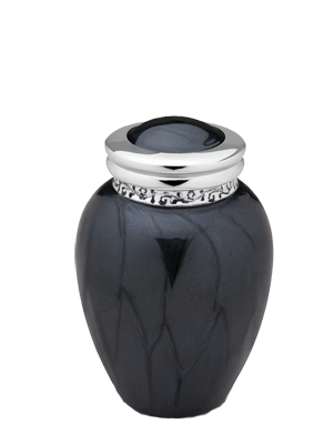 Vase noir perlé