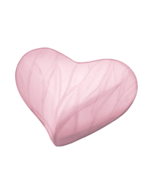 Coeur rose perlé