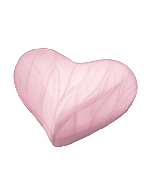 Coeur rose perlé